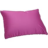 Focustree Microbead Throw Pillow with Removable Cover Bed Body Microbead Pillow Neck Head Back Support, Spandex Soft Silky Fabric for Sleeping and Travel Sofa Bedroom Comfortable (Dark Purple)