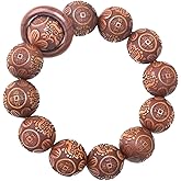 Wooden Prayer Beads Bracelet Dia.20mmX12pcs Beads,1pc/pack