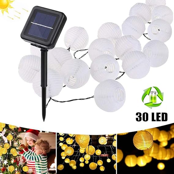 Navidad Guirnalda de Luces Solar, LTPAG 30 LED Cadena Luz