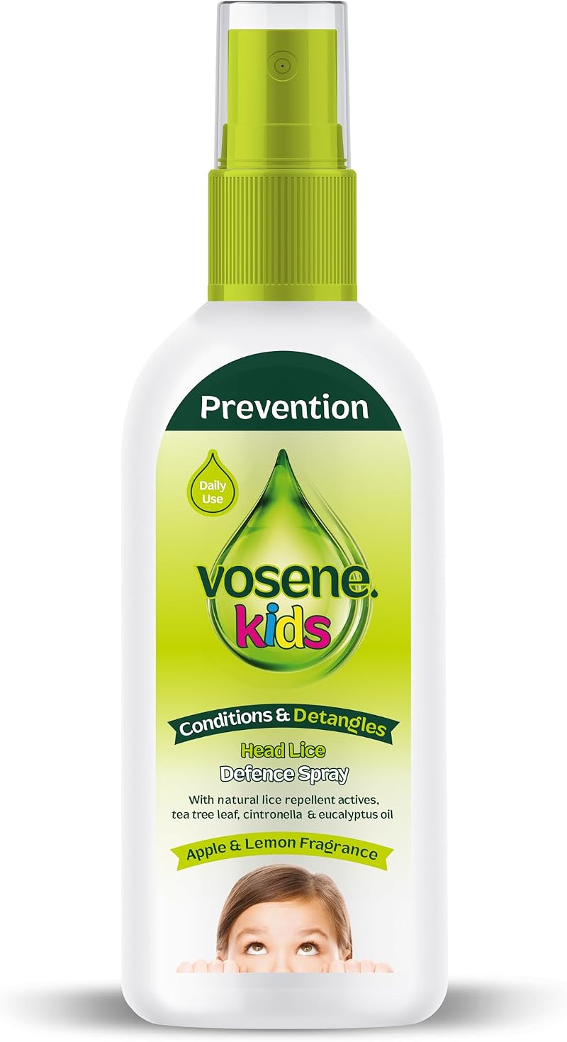 Vosene Kids Apple Lemon Head Lice Defence Spray 150ml Natural Detangler