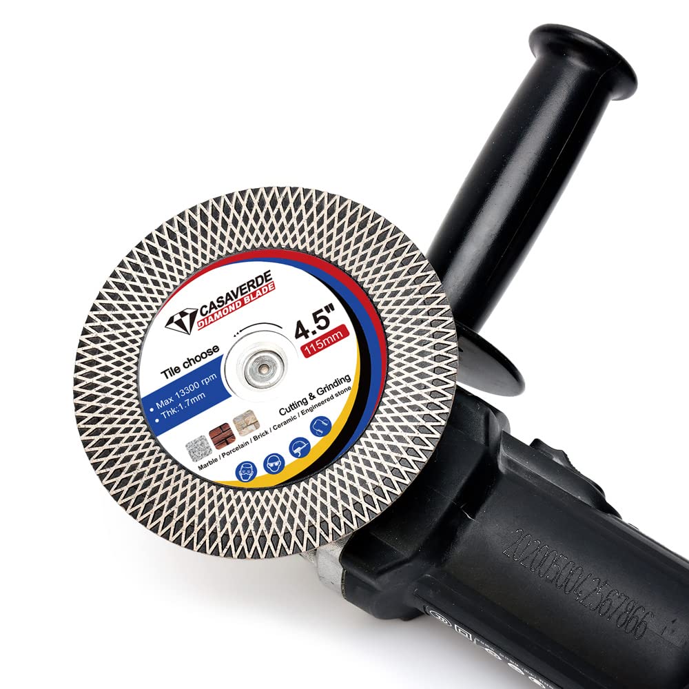 4.5" Super Tile Cutting and Grinding Blade Diamond Tile Disc with Removeable M14 Flange for Granite，Marble，Ceramic Tiles