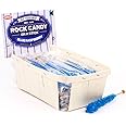Extra Large Rock Candy Sticks: 24 Blue Rock Candy Sticks - Blue Raspberry - Individually Wrapped for Weddings, Bridal Showers, Receptions, Candy Buffet, Party Favors, Old Fashioned Espeez Bulk Candy