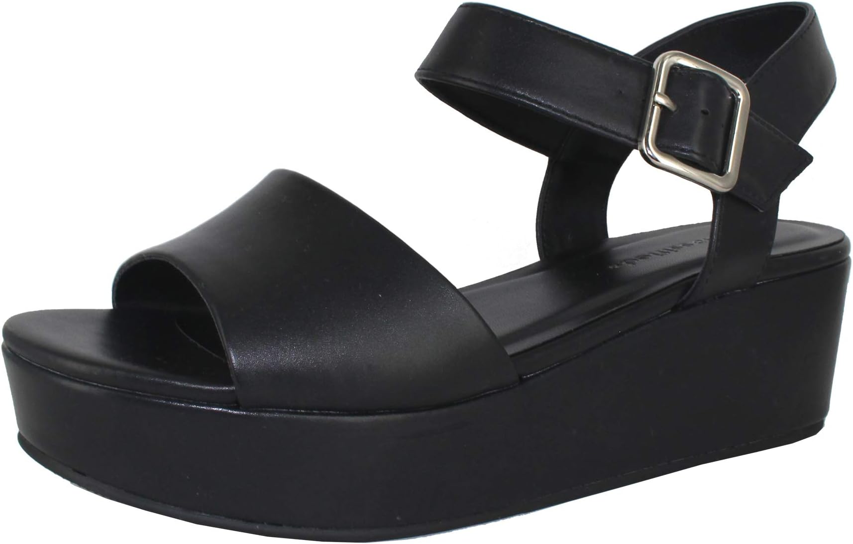 Sodas Women's Open Toe Ankle Strap Flatform Sandal Wedge
