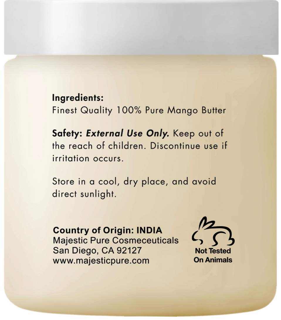 Majestic Pure Raw Mango Butter 8 Oz Organic Premium Grade For