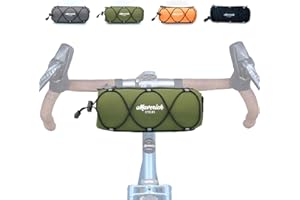 Maverick Cycles Bike Handlebar Bag with Shoulder Strap Bicycle Front Bag for Mountain Road Bike Cycling Pouch (Olive)
