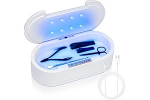 GOLASHFUN Nail Tool Sterilizers Box, Blue Light Cleaning Nail Sterilizer Machine, Convenient & Efficient Health Protection For Manicure & Beauty Salon Tools, Jewelry, Glasses, Phone