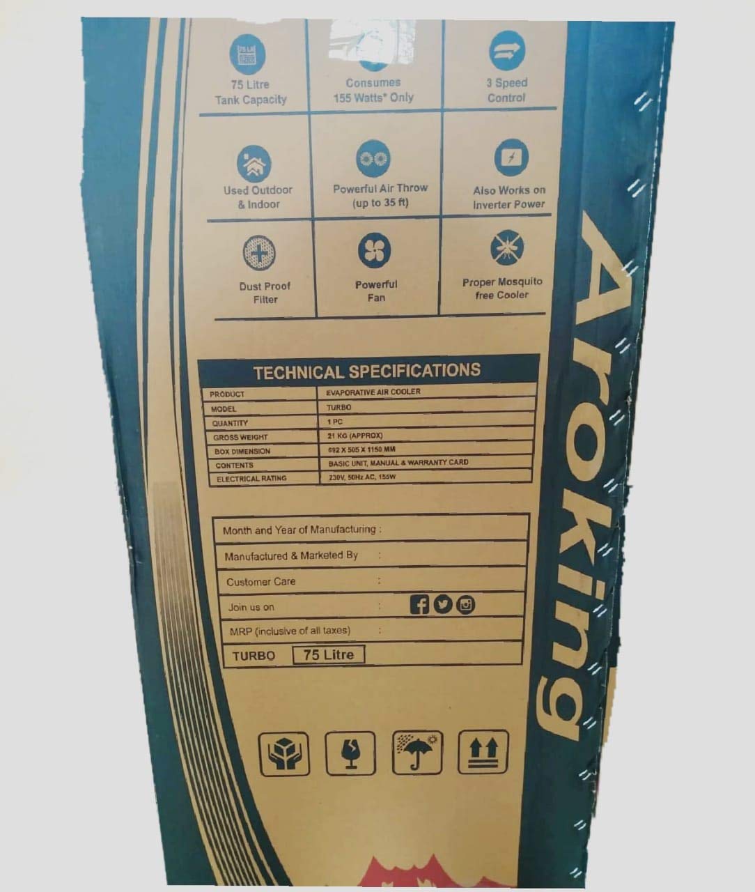 aroking cooler m7 price