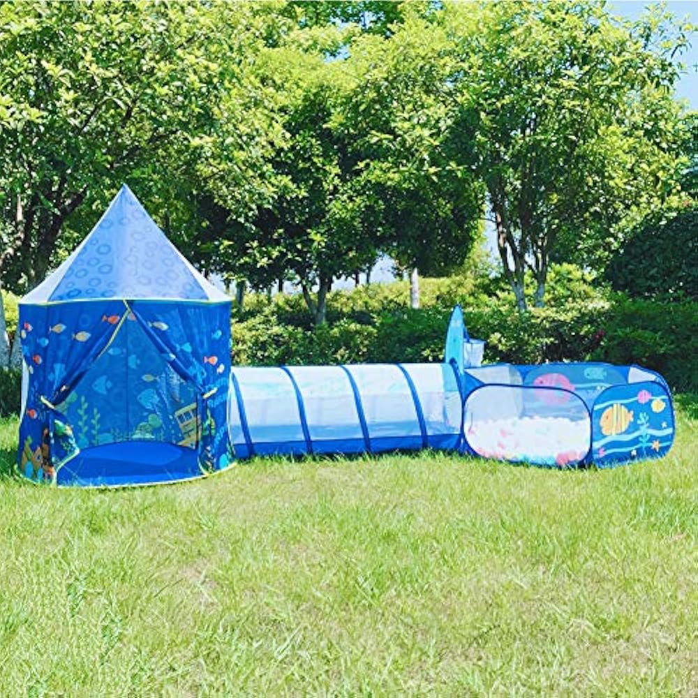 LOJETON 3pc Ocean World Kids Play Tent, Tunnel & Ball Pit With