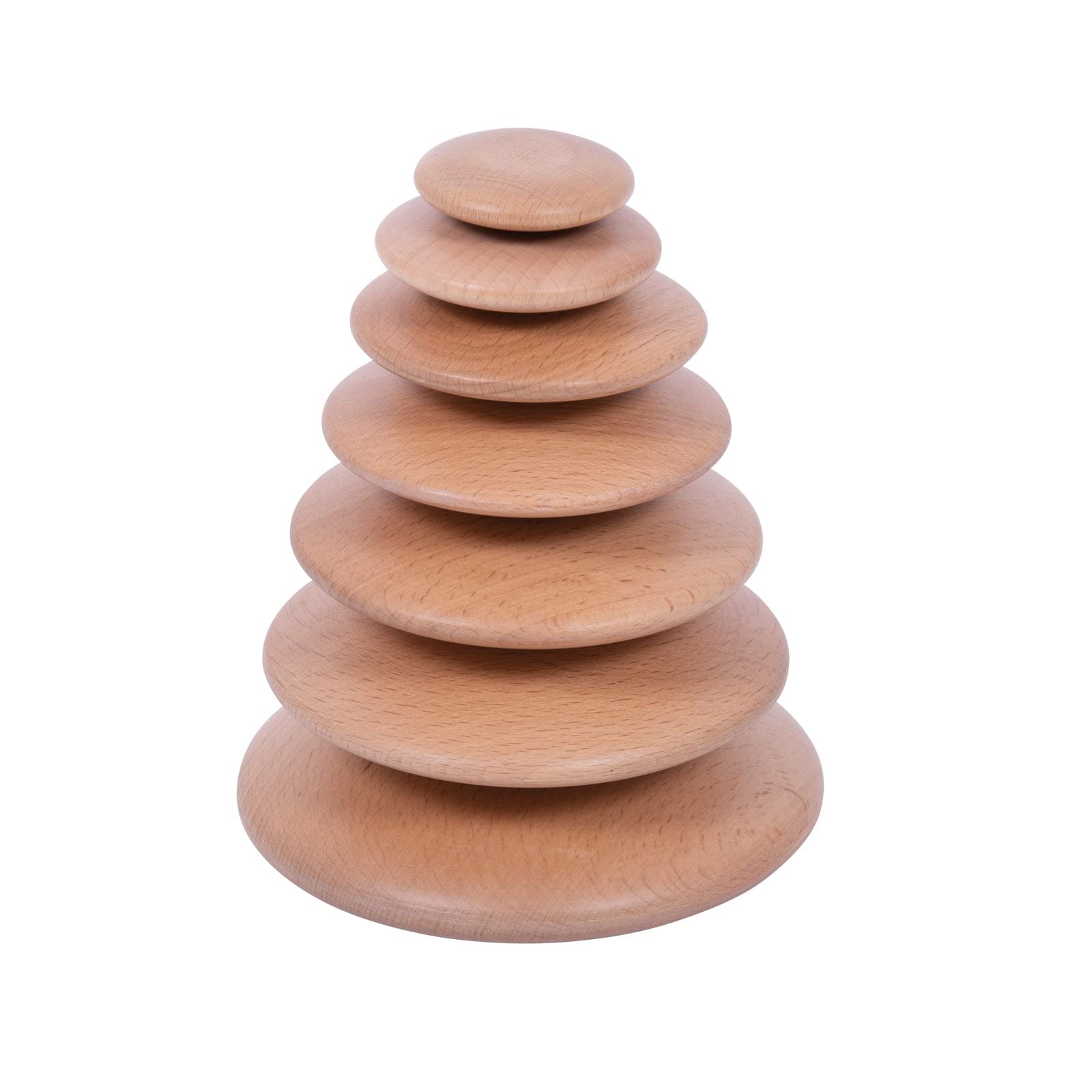TickiT 73424 Wooden Natural Buttons Pack of 7