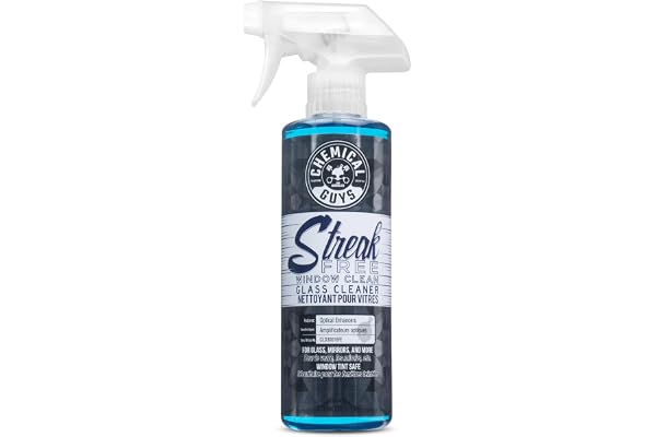 Chemical Guys Streak Free Glass & Window Cleaner (Works on Mirrors, Navigation Screens & More; Car, Truck, SUV and Home Use),