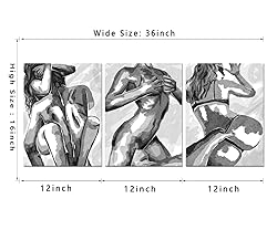 Black and White Sexy Couple Wall Art Sexy Girl