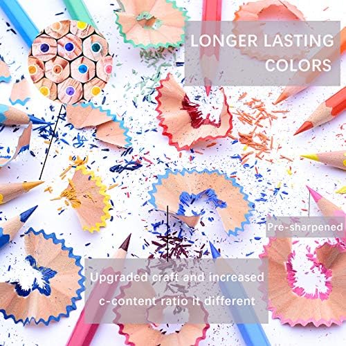 H & B Coloured Pencils and Sketch Pencils 145 Pcs with Sketch Book and Pencils Case,Artist Colouring Pencil Professional Drawing Pencil Set for Children,Artists Adult,Painter Ideal for Sketching Kids - Image 5