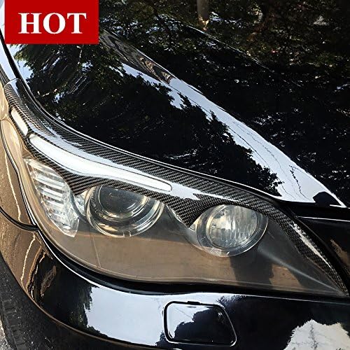CROTRIM Carbon Fiber Headlight Eye Lid Eyebrow Trim Cover for BMW 5 Series E60 2004-2010