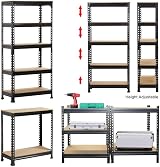 Yaheetech 5 Tier Garage Shelving Units Adjustable Metal Shelves 150x70x30cm view 5
