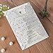 Hosmsua 20x Laser Cut Lace Flora Wedding Invitation Cards with Ribbon Bow and Envelopes for Bridal Shower Engagement Birthday Graduation Party 20pcs (Sliver Glitter)