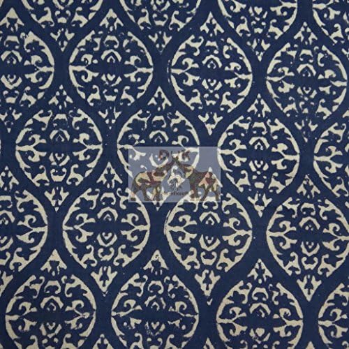 Block Print Fabric Indian Cotton Printed Fabric Bagru Print Fabric Indian Designer Jaipuri Fabric