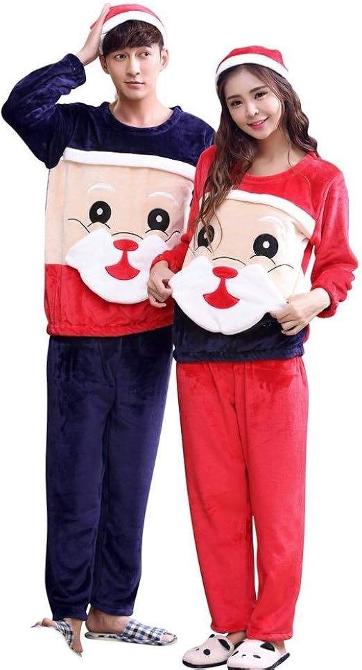 2017 New Winter Fanmily Couples Lovers Matching Pajamas Man's Sleepwear Flannel Pajamas 