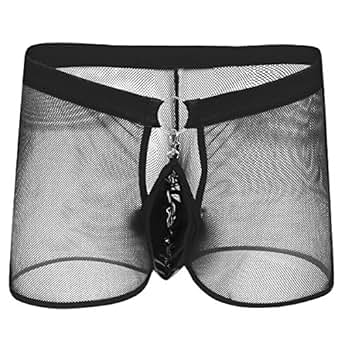 Black animal sheer mesh elastic waist panties movie factory code