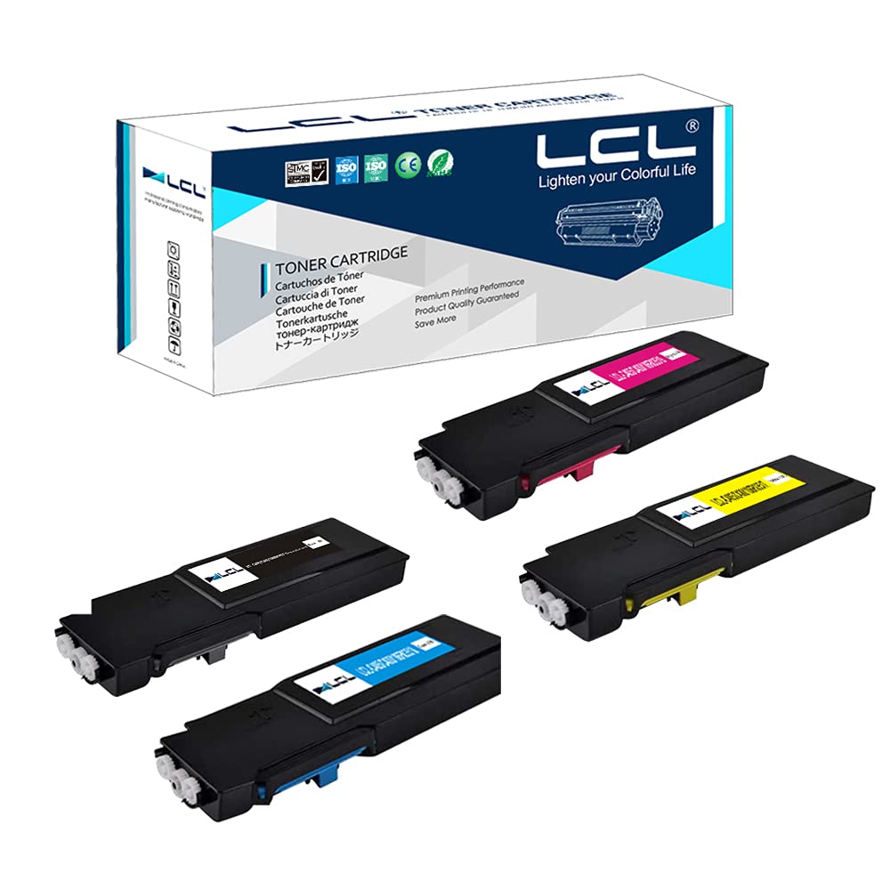 LCL Remanufactured Toner Cartridge 4 cartridges 10500 pages+3 * 8000 pages C400 C400V C400N C400DN C405 C405V C405N C405DN 106R03528 106R03530 106R03531 106R03529 Replacement for Xerox