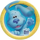 amscan Blues Clues Paper Party Round Plates - 9" | Blue & Yellow | Pack of 8