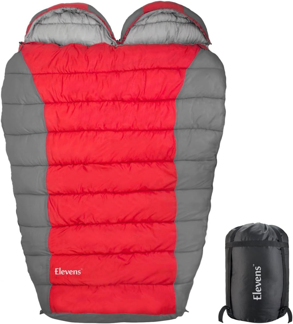 Double Sleeping Bag with Compression Sack, Lightweight