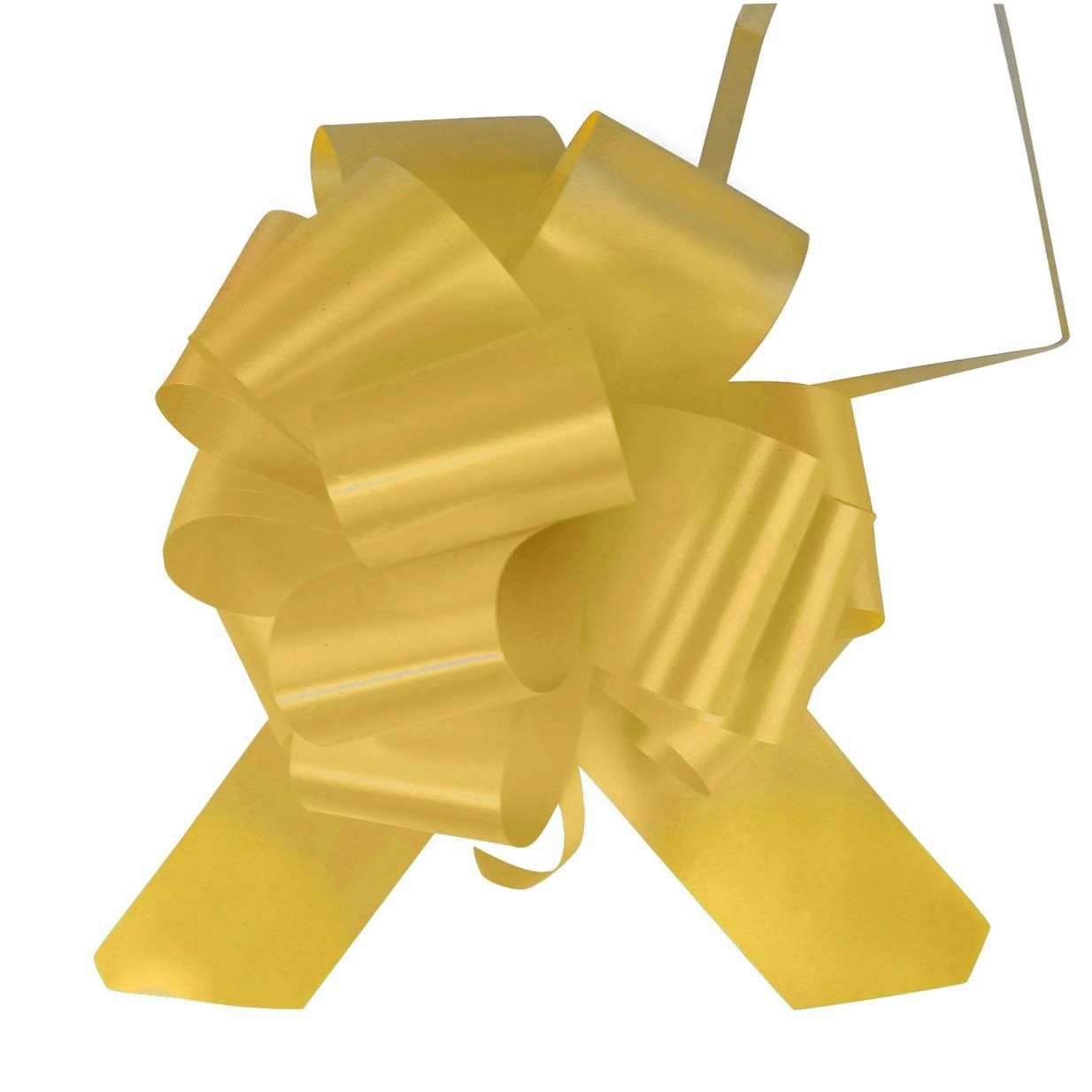 50mm PP Pull Bows and Ribbon! Florist PullBow Pew Poly PP Large Pompom[Gold,20 Bows]