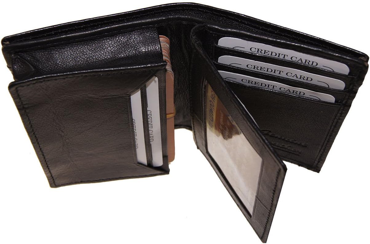 Wallet Mens Expandable Leather Credit Business Card Holder
