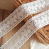 Sourcemall Lace Trim Ribbon, Delicate White Floral