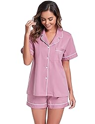 COLORFULLEAF Womens Pajama Sets Shorts Soft Cotton