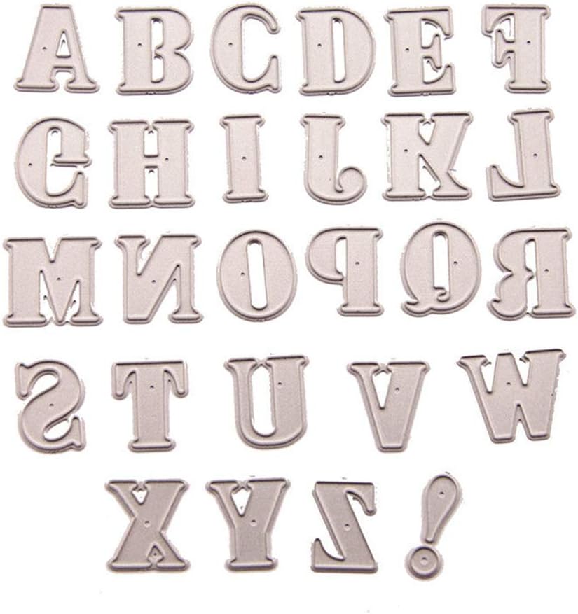 Amazon Com 26 Alphabet Letters Metal Cutting Dies For Card Making And Scrapbooking Diy Album Embossing Folder Paper Cake Card Maker Template Decor Stencils