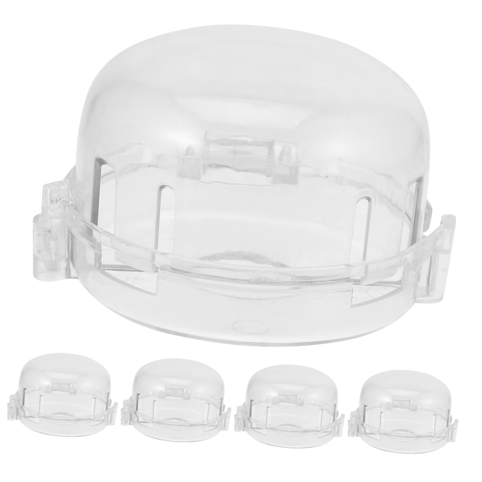 NUOBESTY Clear Stove Knob Covers Kitchen Safety Stove Knob Covers Baby Proof Gas Oven Knob Covers Guard Replacement Easy to Install Toddler Proof for Home Kitchen 5pcs
