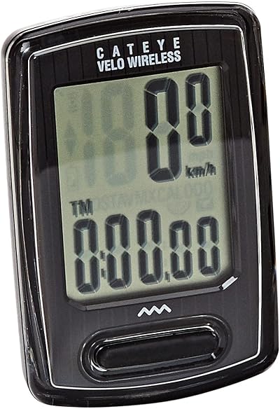 CatEye Velo Wireless Cycle Computer - Wireless, Tracks Speed and Distance