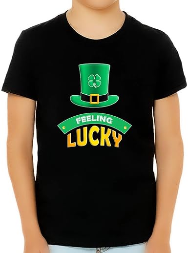Amazon.com: Boys St Patricks Day Shirt - St Pattys Day Shirts Feeling Lucky Clover Shamrock 