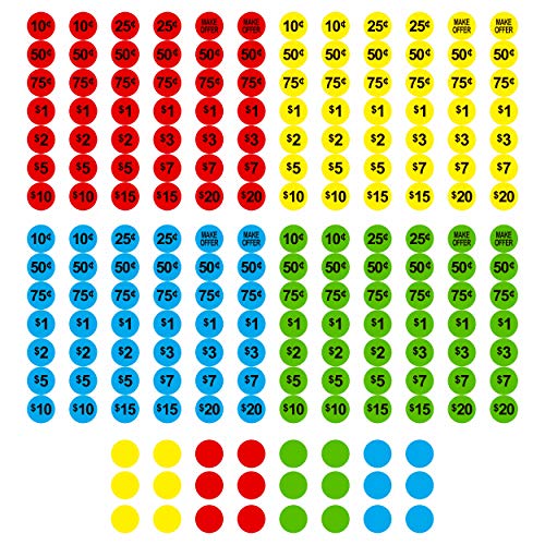 1 Garage+Prepriced+Pricing+Stickers+Diameter