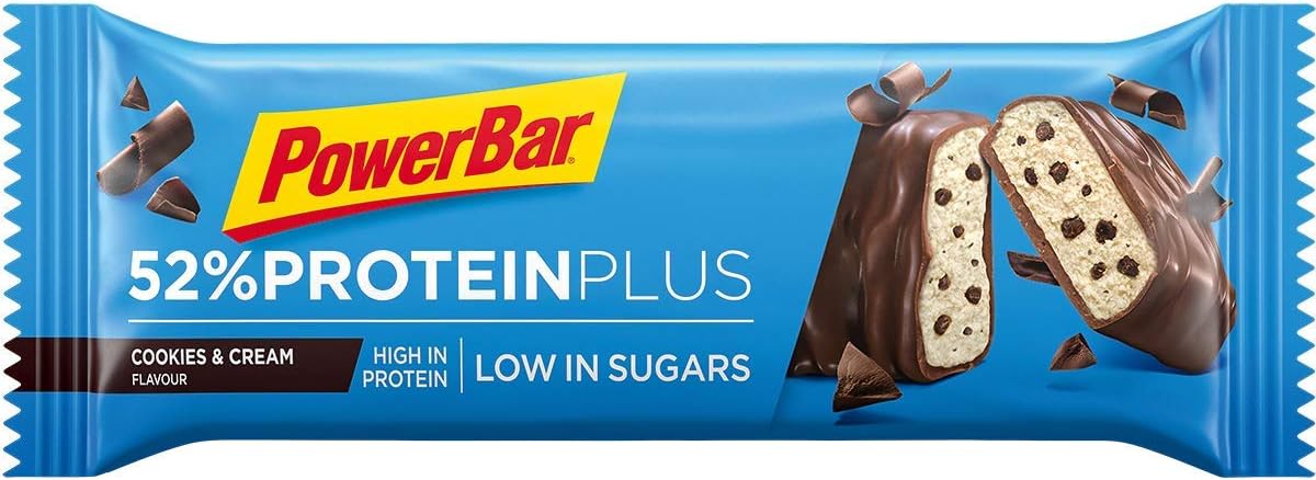 Powerbar - 52% Protein Plus - Cookies&Cream - 20x50g - High Protein Low Sugar Bars, Bleu, 20 count (Pack of 1) - Image 3