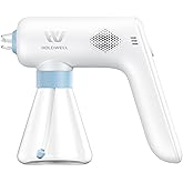 Mini Disinfection Fogger, Plastic Nozzle, Better Grip Comfort, 6.1oz Cordless Electric Sanitizer Atomizer, Blue Light Nano Spray Gun for Place Cleaning/High-Touch Item Contactless Sanitization