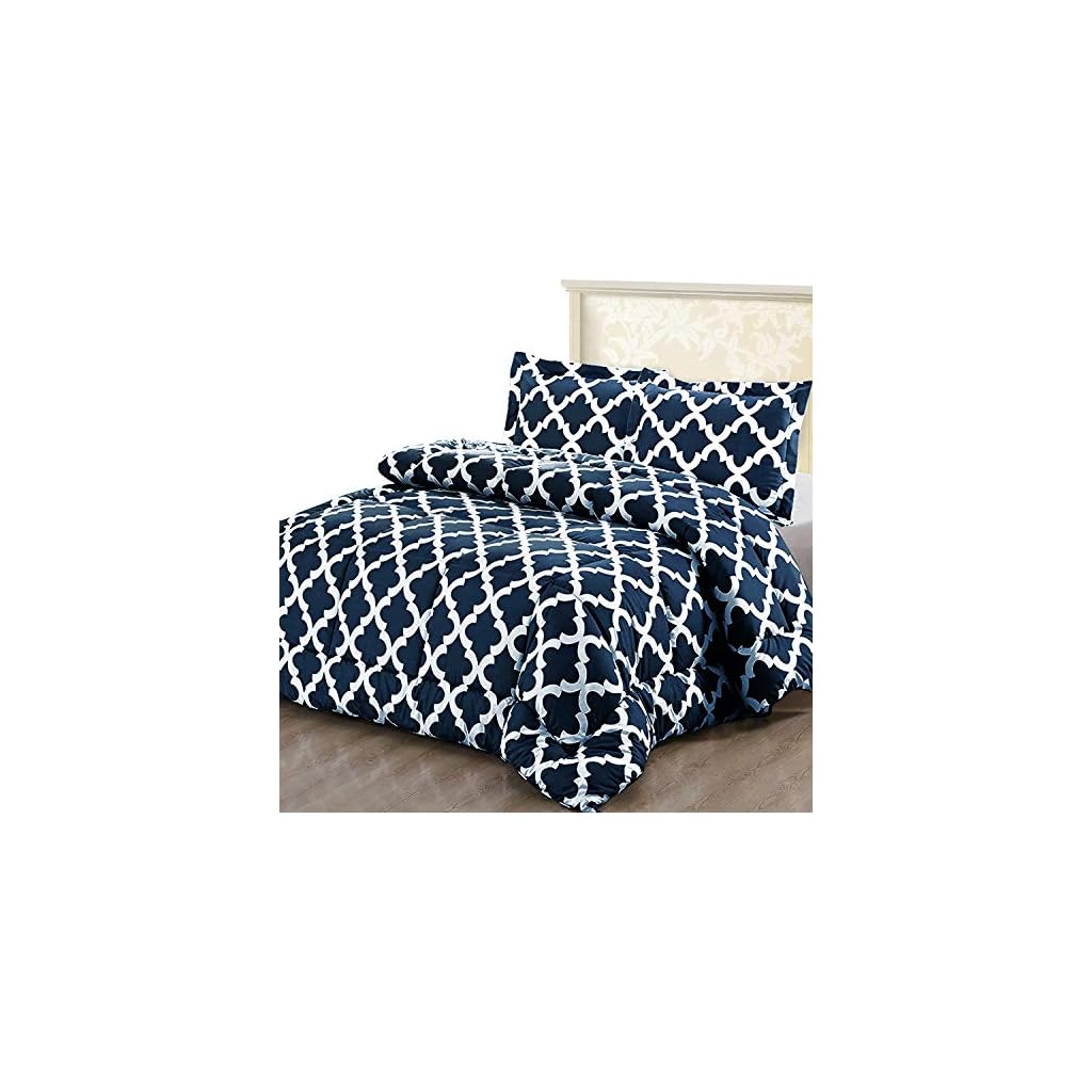 Utopia Bedding Queen Comforter Set (Navy) with 2 Pillow Shams Bedding