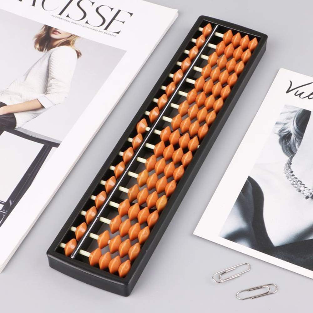 FINIVE Plastic Number Puzzle, 17 Digits Abacus Soroban Beads Column Traditional Kid School Math Learning Aids