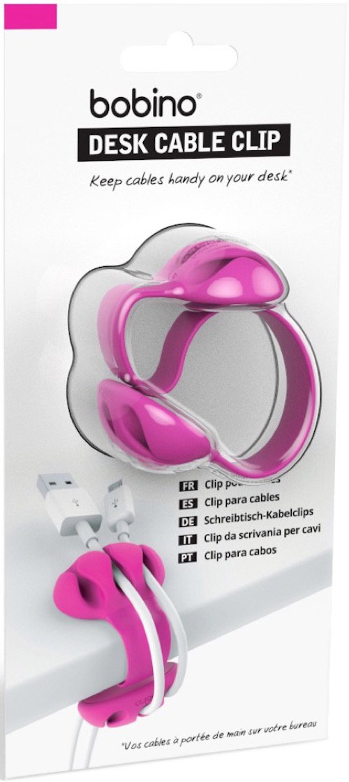 Bobino DECACFS Desk Cable Clip - Fuchsia