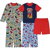 Marvel boys The Avengers 5-piece Loose-fit Pajama Set, Soft & Cute for Kids