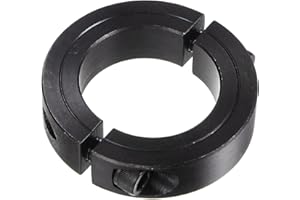 HARFINGTON Shaft Collar for 1-3/4" Rod 2-3/4" OD 11/16" Width Black Oxide Plating Double Split Axle Clamp-On Collar with Set Screw