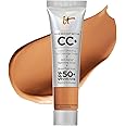 IT Cosmetics CC+ Cream Travel - Full-Coverage Foundation With SPF 50, Color Corrector & Anti-Aging Serum, Formulated With Niacinamide & Hyaluronic Acid, Natural Finish, For All Skin Types, 0.4 fl oz