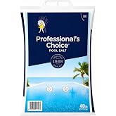 Professional&rsquo;s Choice Pool Salt, 40 lb Bag, High Purity Salt for Swimming Pools, All Natural Pool Salt for Saltwater Chlorine Systems, Fast Dissolving Pool Maintenance Salt