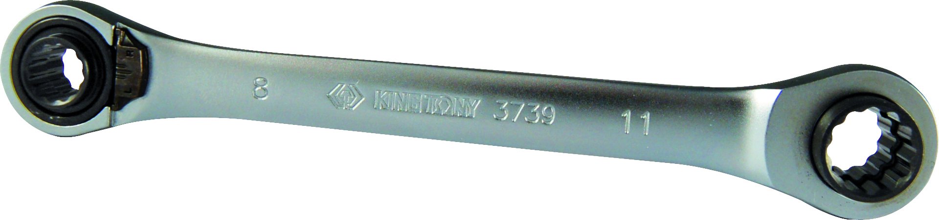 KING TONY 37391619M Wrench Estrella Con Ratchet Reversible 16-17-18-19mm for DIYers & Professionals, Ideal for Repair and Installation tasks, 19mm