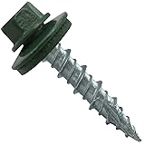 Metal Roofing Screws: (250) 10 x 1 Evergreen Hex