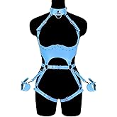JWZILMR Women Punk PU Leather Body Waist Belt Bodysuit Bondage Body Harness Belt Sexy Lingerie Leg Garter