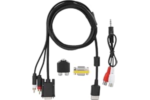 VGA High Definition Cable with Adapter Audio Conversion Cable for Dreamcast DC,VGA Cable with Audio Converter,Adopt High Shie