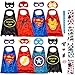 Dropplex 8 Superhero Capes for Kids - Super Hero Toys & Costumes Birthday Party Supplies (8 Pack Boys)