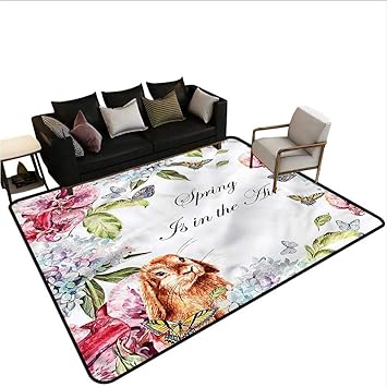 Amazon Com Spring Floor Mat Entrance Doormat 36 X 60 Rabbits
