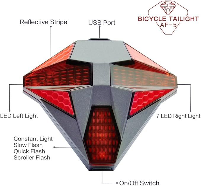belladeal bicycle tail light
